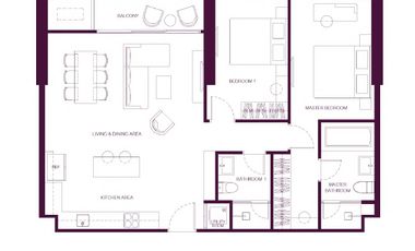 Wohnung zum Kauf mit 2 Zimmer in Sathon, Bangkok