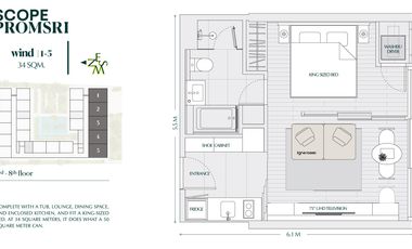 For sale 1 bed condo in Watthana, Bangkok