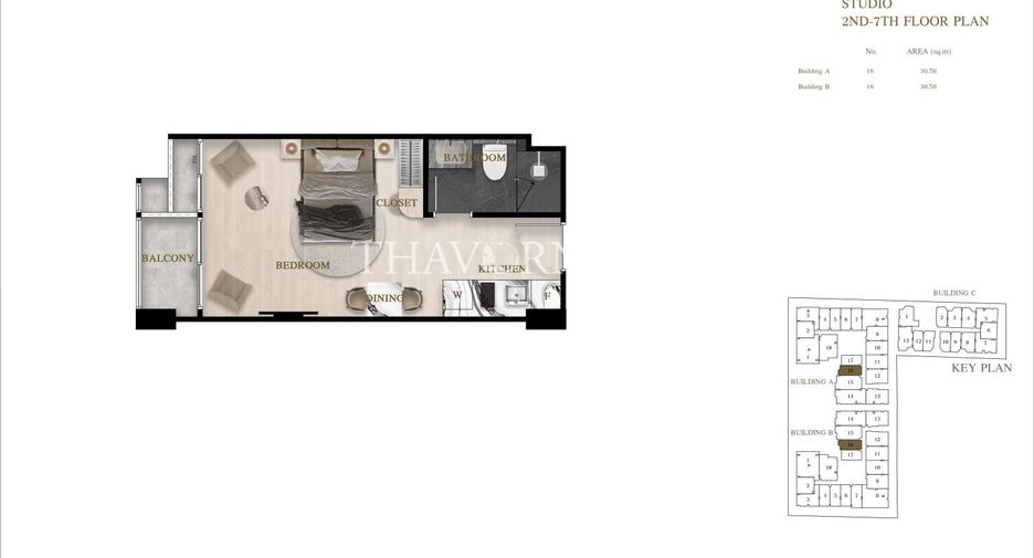 For sale studio condo in Bang Lamung, Chonburi