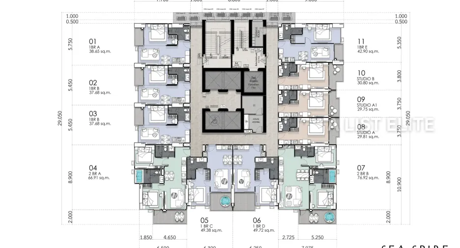 Condo en venta de 2 habitaciones en Sattahip, Chonburi