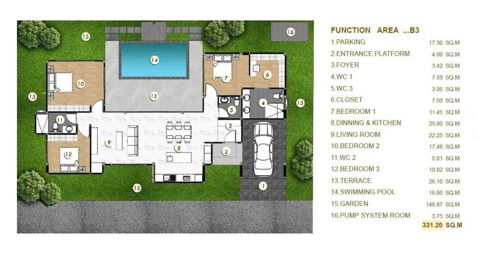 For sale 3 ベッドルーム villa in Ko Lanta, Krabi