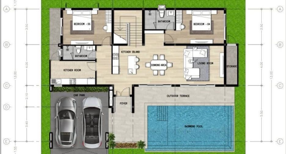 À vendre 5 chambres maison à Bang Lamung, Chonburi