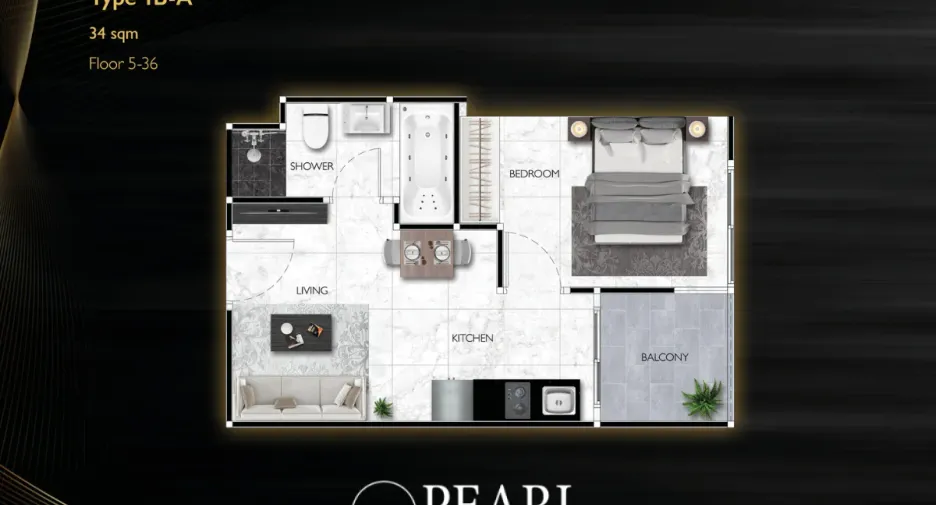 For sale 1 bed condo in South Pattaya, Pattaya