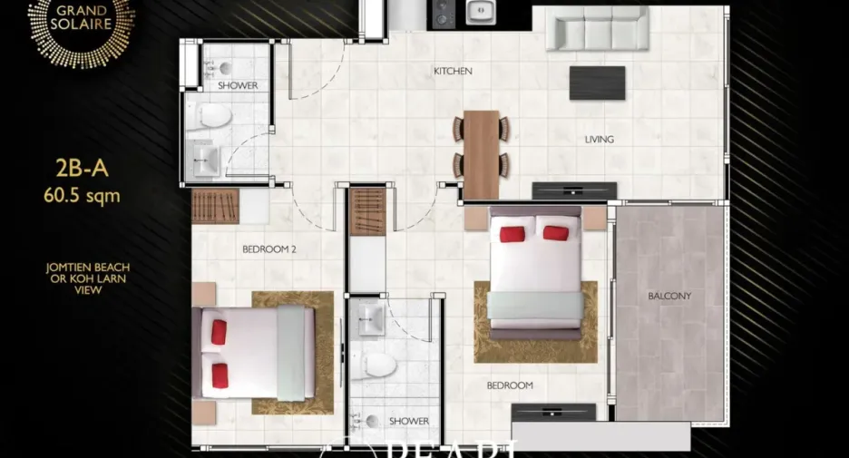For sale 2 bedrooms condo in Bang Lamung, Chonburi