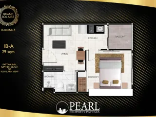 For sale 1 bed condo in Bang Lamung, Chonburi