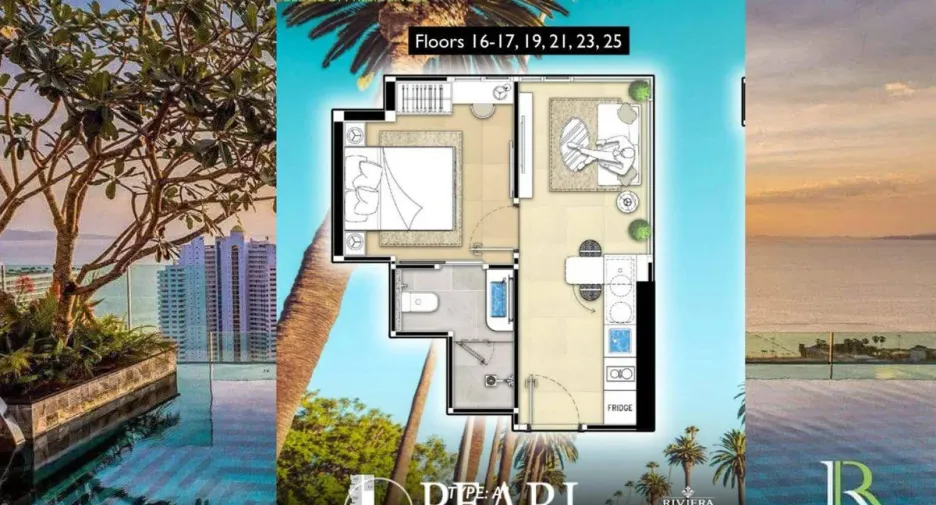 For sale 1 bed condo in Bang Lamung, Chonburi