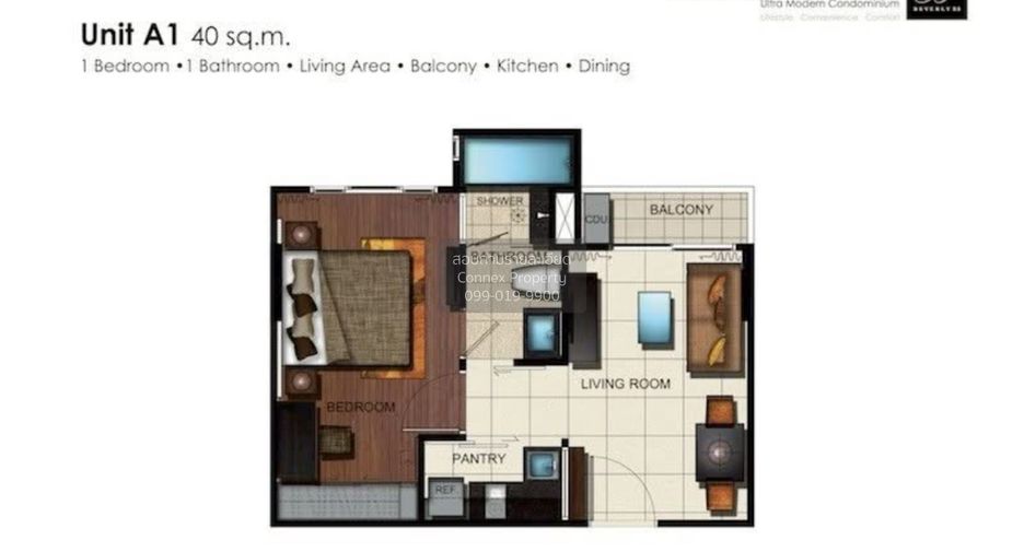 For sale 1 bed condo in Watthana, Bangkok