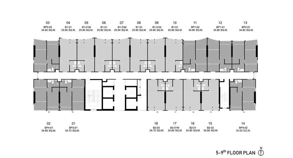 Condo en venta de 1 habitaciones en Huai Khwang, Bangkok
