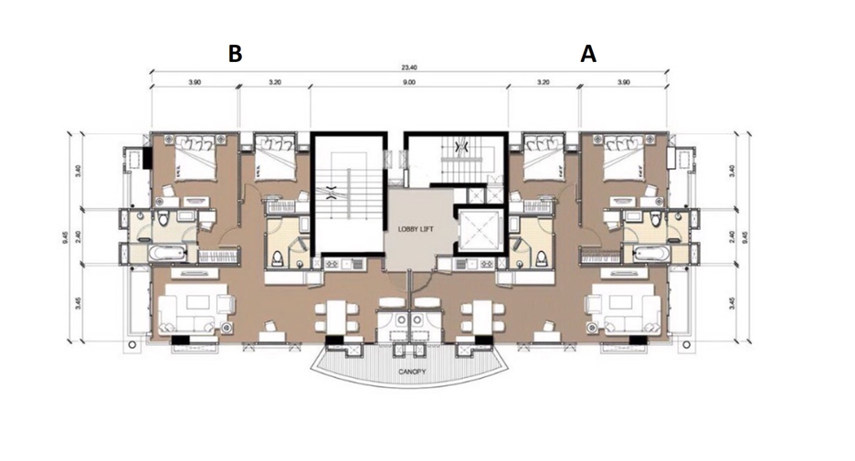 For rent 2 bedrooms apartment in Watthana, Bangkok