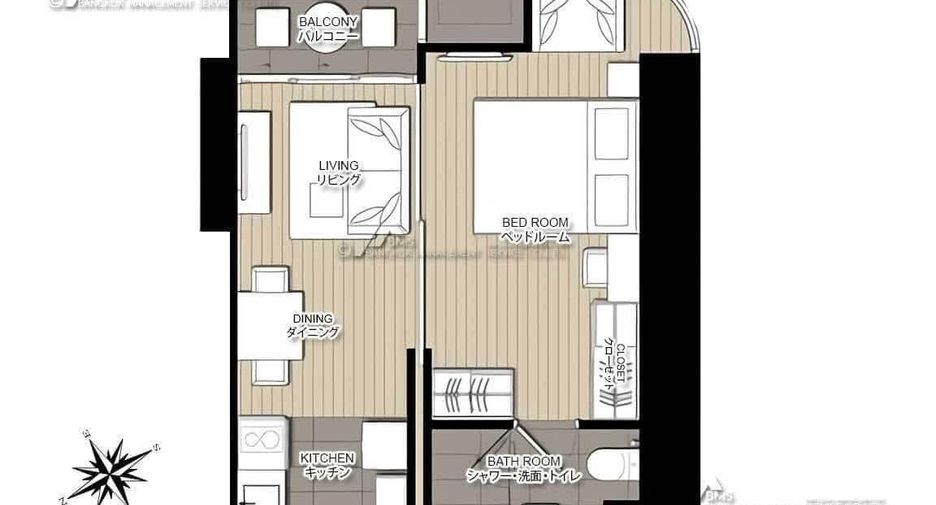 For rent 1 bed condo in Khlong Toei, Bangkok