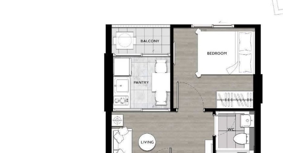 Wohnung zum Kauf mit 1 Zimmer in Wang Thonglang, Bangkok