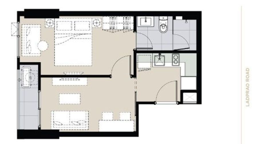 For rent 1 bed condo in Chatuchak, Bangkok