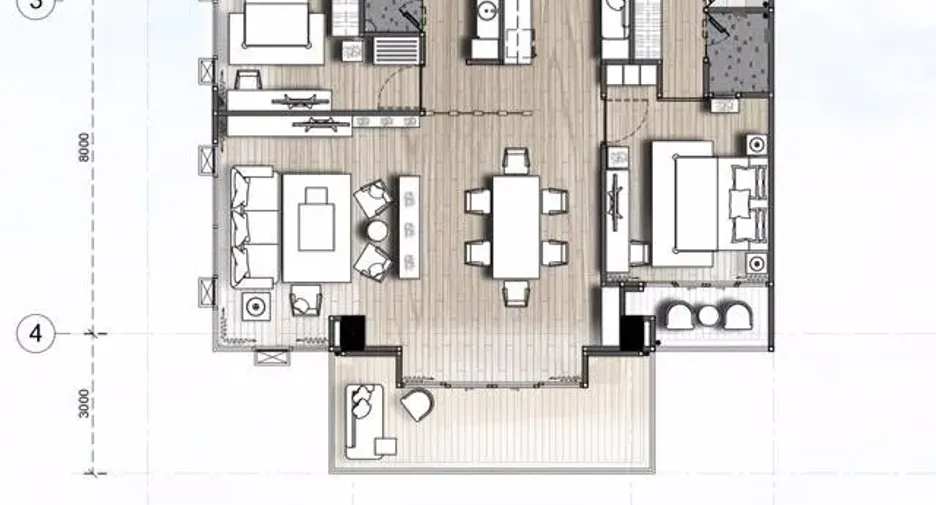 For sale 2 ベッドルーム condo in Cha Am, Phetchaburi
