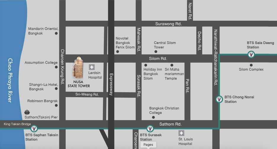 Wohnung zum Kauf und zur Miete mit 2 Zimmer in Bang Rak, Bangkok