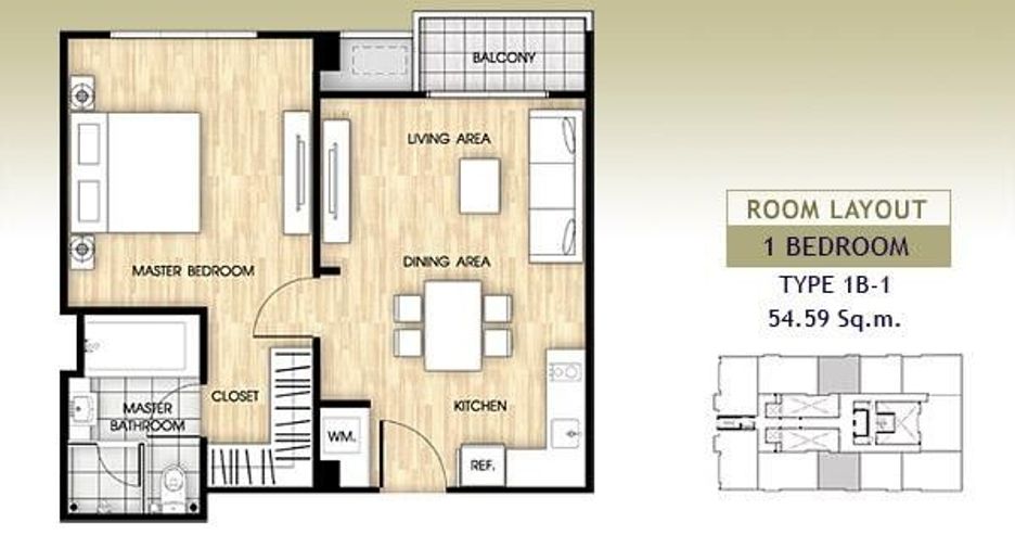 For rent 1 bed condo in Khlong Toei, Bangkok