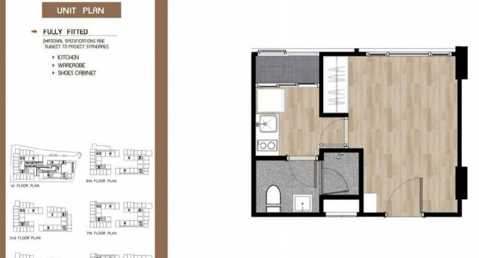 À louer studio condo à Bang Rak, Bangkok