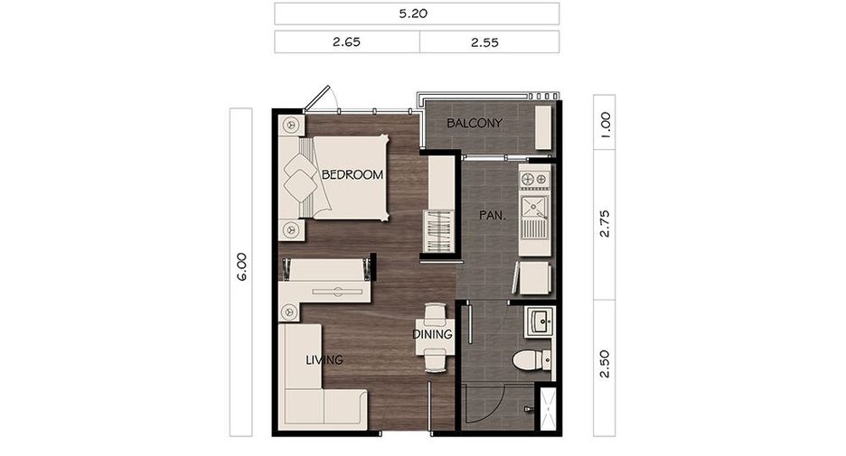 For sale 1 bed condo in Mueang Phuket, Phuket