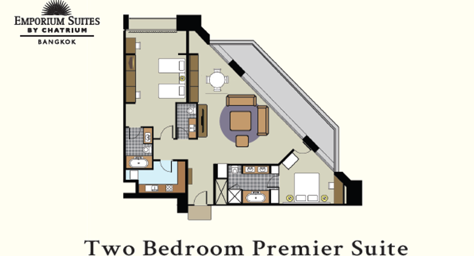 For rent 2 ベッドルーム apartment in Khlong Toei, Bangkok