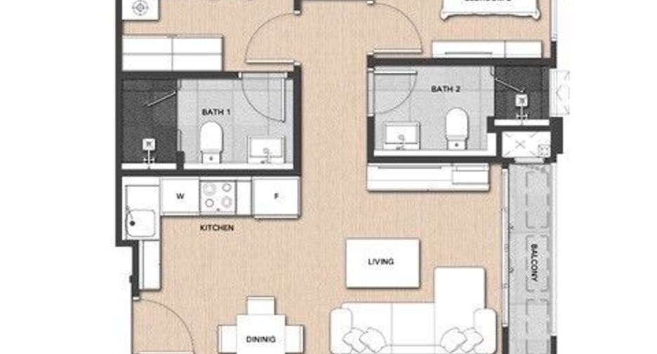 For rent 2 bedrooms condo in Phaya Thai, Bangkok