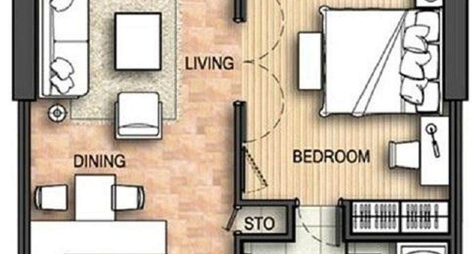 Wohnung zum Kauf mit 1 Zimmer in Khlong Toei, Bangkok