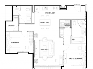 For rent 2 bedrooms apartment in Huai Khwang, Bangkok