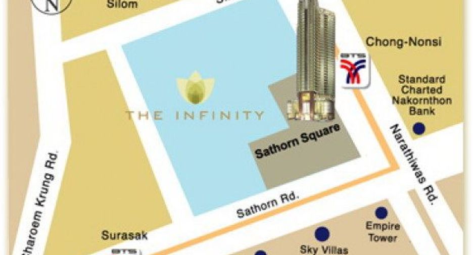 Condo en alquiler de 2 habitaciones en Sathon, Bangkok