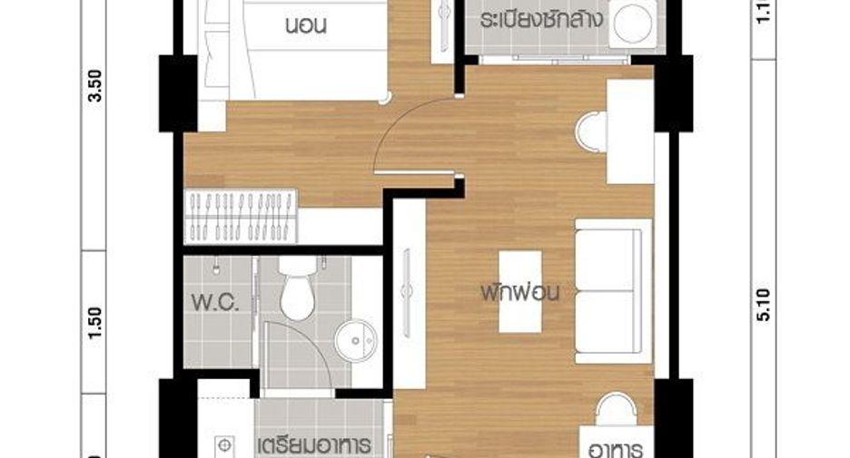 For sale 1 bed condo in Taling Chan, Bangkok