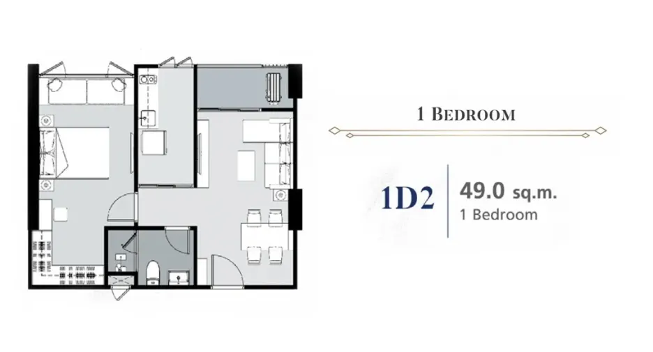 Wohnung zum Kauf mit 1 Zimmer in Phaya Thai, Bangkok