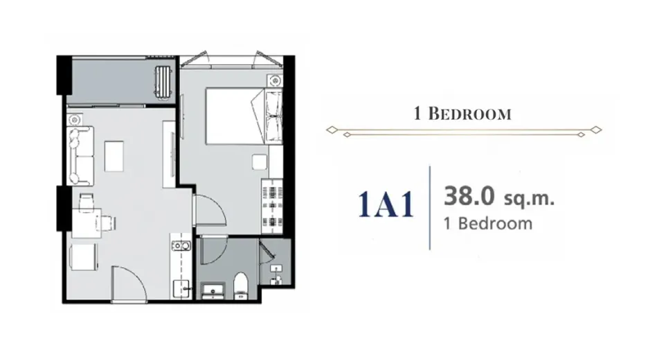 Wohnung zum Kauf mit 1 Zimmer in Phaya Thai, Bangkok