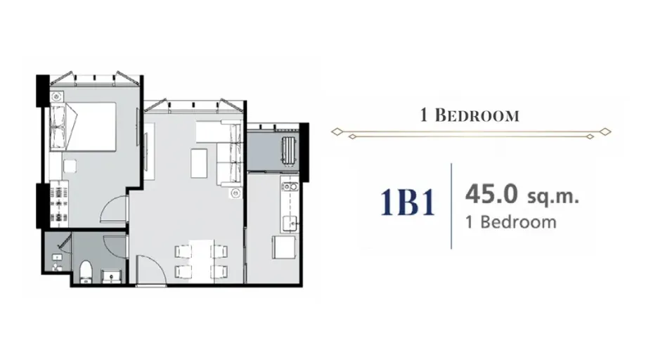 Wohnung zum Kauf mit 1 Zimmer in Phaya Thai, Bangkok