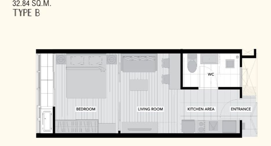 À vendre 1 chambre condo à Ratchathewi, Bangkok