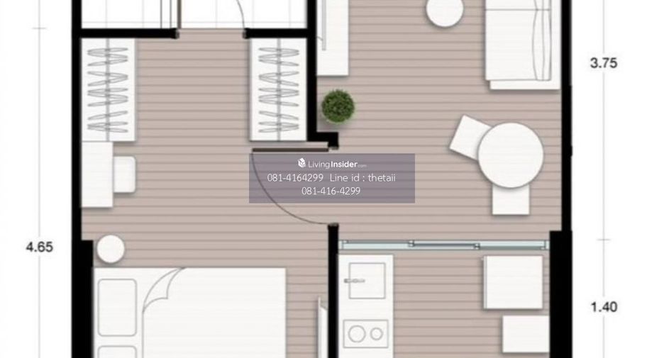 For sale studio condo in Huai Khwang, Bangkok