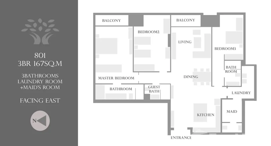 For rent 3 bedrooms condo in Watthana, Bangkok