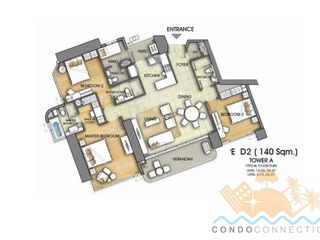 For sale and for rent 3 bedrooms condo in Bang Kho Laem, Bangkok