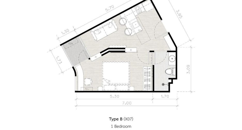 For sale 1 bed condo in Bang Lamung, Chonburi