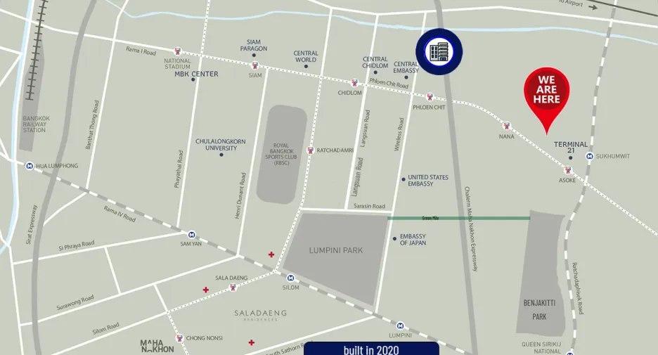 À vendre 1 chambre condo à Pathum Wan, Bangkok