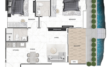For sale 2 bedrooms condo in Bang Lamung, Chonburi
