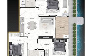 For sale 3 bedrooms condo in Bang Lamung, Chonburi