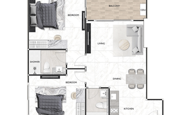 For sale 2 bedrooms condo in Bang Lamung, Chonburi