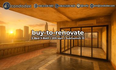 For sale 3 bedrooms condo in Watthana, Bangkok