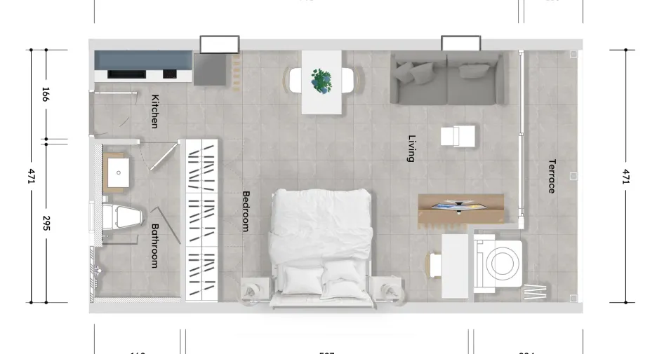À vendre studio condo à Mueang Phuket, Phuket