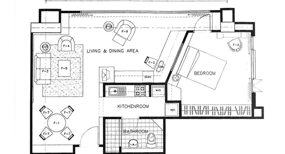 Condo en alquiler de 1 habitaciones en Yan Nawa, Bangkok