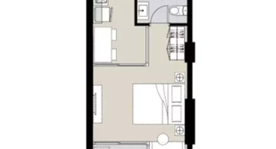 For rent studio condo in Watthana, Bangkok