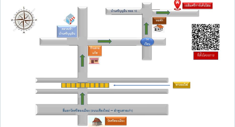 For sale 3 bedrooms house in Mueang Lamphun, Lamphun