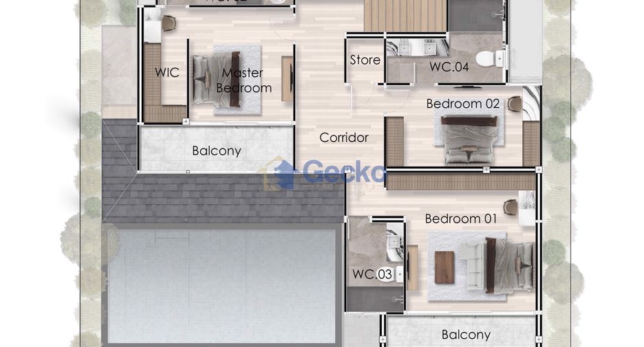 For sale 3 bedrooms house in Bang Lamung, Chonburi