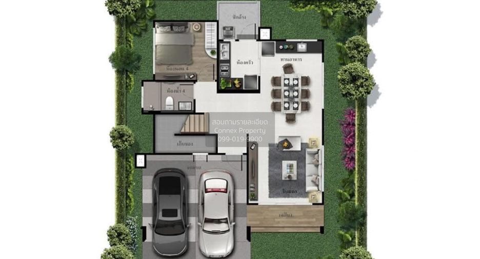 For rent 4 bedrooms house in Bang Kapi, Bangkok