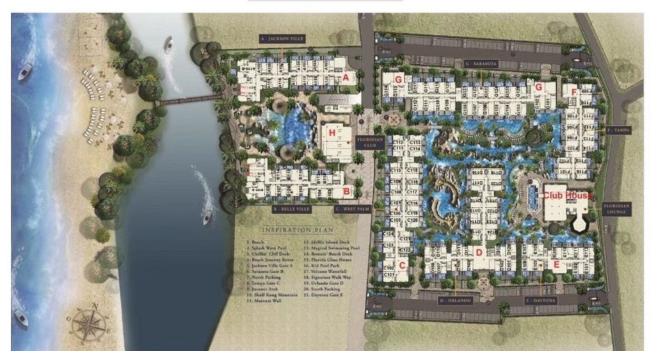 出租 2 卧室 公寓 在 Sattahip, Chon Buri