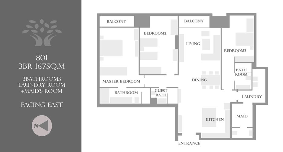 Wohnung zur Miete mit 3 Zimmer in Watthana, Bangkok