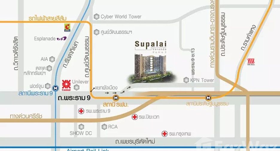 ให้เช่า 2 ห้องนอน คอนโด ใน ห้วยขวาง, กรุงเทพฯ
