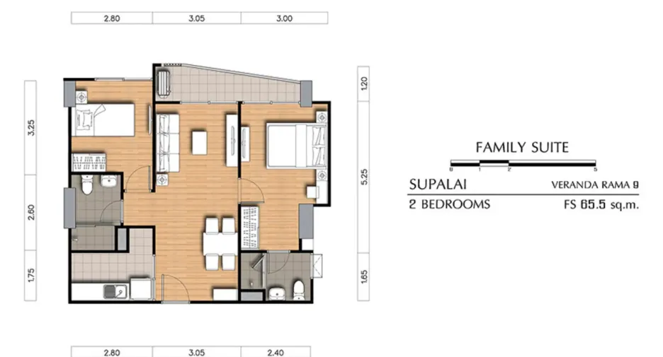 ให้เช่า 2 ห้องนอน คอนโด ใน ห้วยขวาง, กรุงเทพฯ